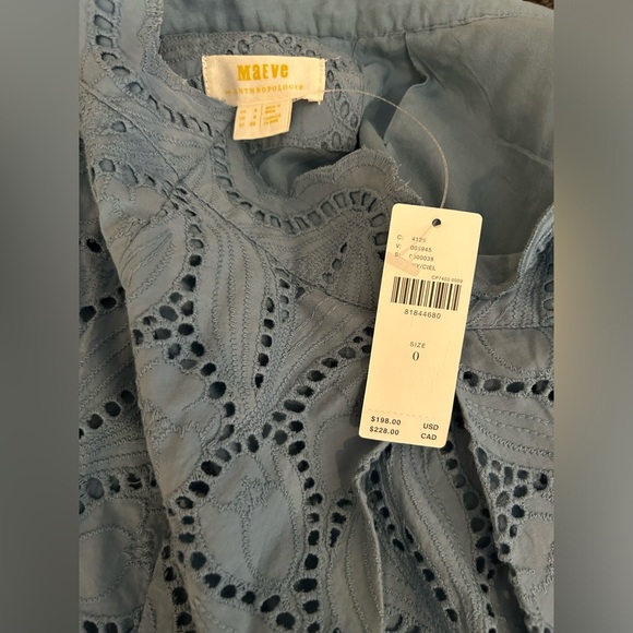 Anthropologie Meave tulle line eyelet skirt. Size 0. NWT - Picture 2 of 6